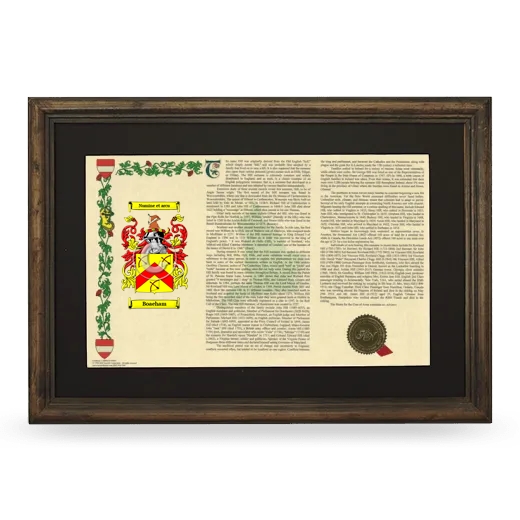 Boaeham Deluxe Armorial Landscape Framed - Brown