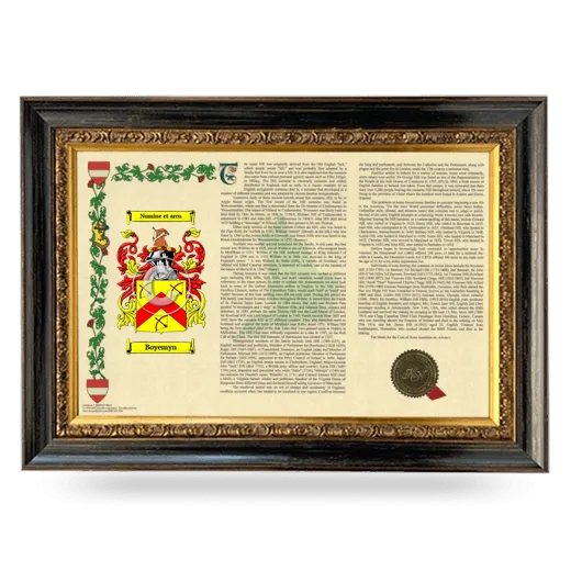 Boyemyn Armorial Landscape Framed - Heirloom