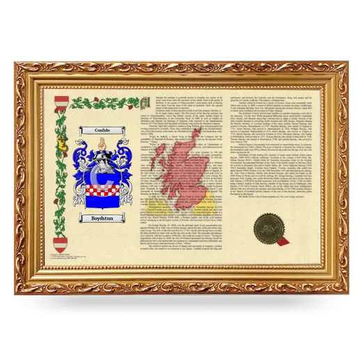 Boydstun Armorial Landscape Framed - Gold