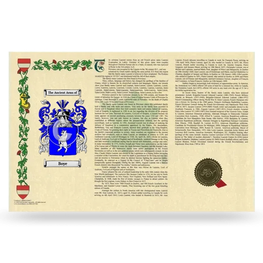 Boye Armorial History Landscape Style