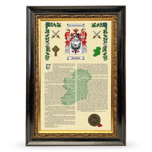 Bowelynd Armorial History Framed - Heirloom