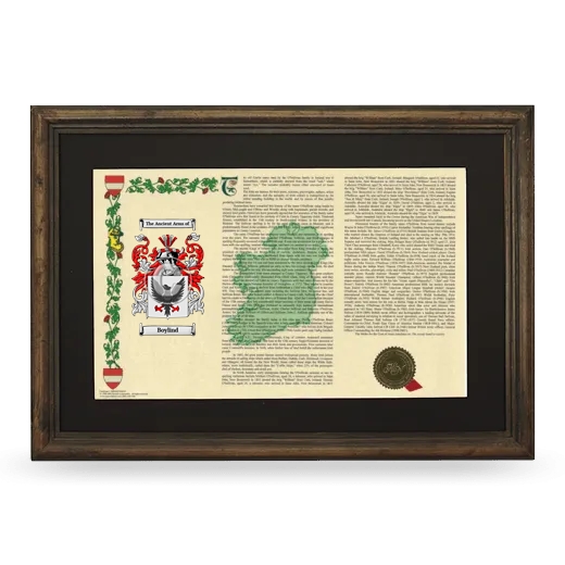 Boylind Deluxe Armorial Landscape Framed - Brown