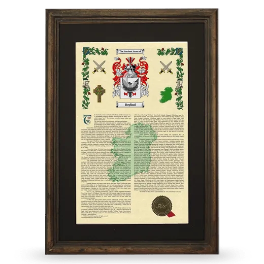 Boylind Deluxe Armorial Framed - Brown