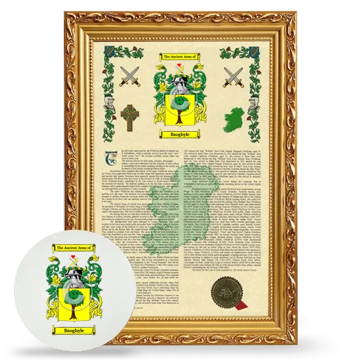 Baoghyle Framed Armorial History and Mouse Pad - Gold
