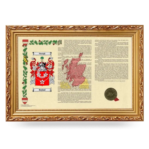 Boyind Armorial Landscape Framed - Gold