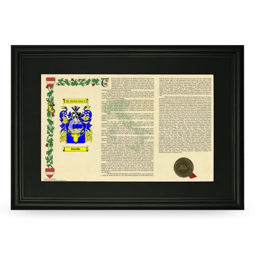 Bozella Deluxe Armorial Landscape Framed- Black