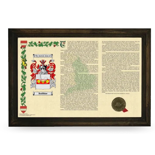 Brabbine Armorial Landscape Framed - Brown