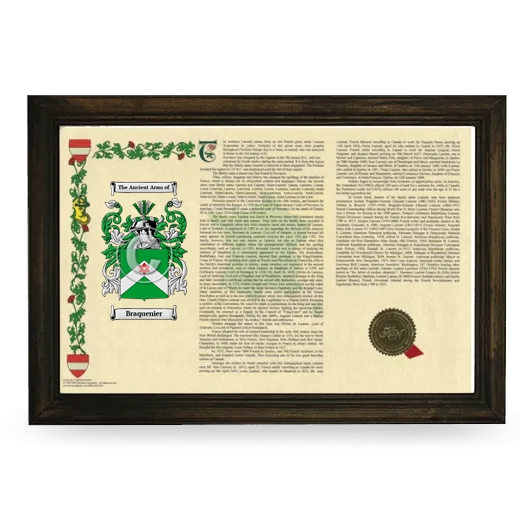 Braquenier Armorial Landscape Framed - Brown