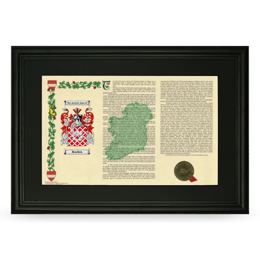 Bracken Deluxe Armorial Landscape Framed- Black