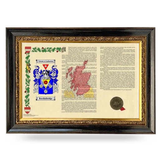 Brackinbridge Armorial Landscape Framed - Heirloom