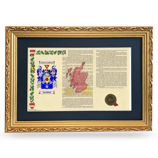Breakfield Deluxe Armorial Landscape Framed - Gold