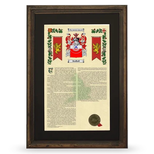 Bradhull Deluxe Armorial Framed - Brown