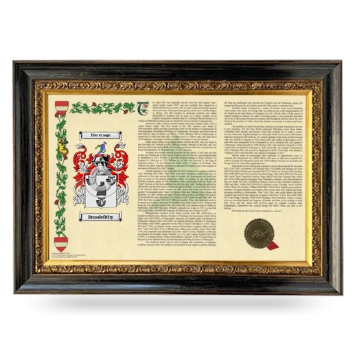 Broadefithy Armorial Landscape Framed - Heirloom