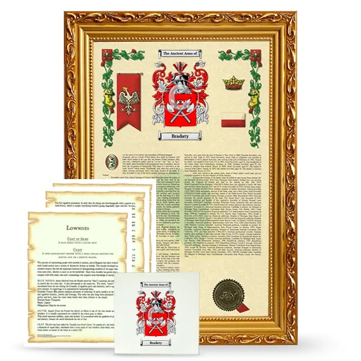 Bradaty Framed Armorial, Symbolism and Large Tile - Gold