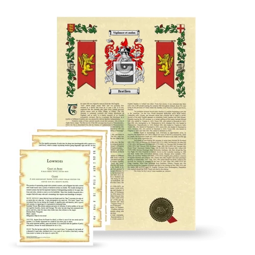 Bratlien Armorial History and Symbolism package