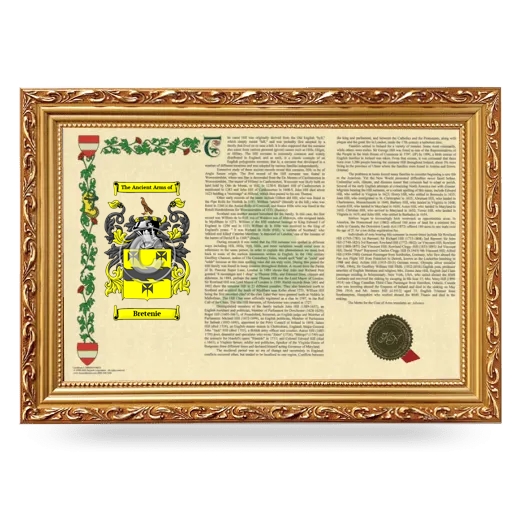 Bretenie Armorial Landscape Framed - Gold