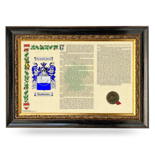 Braydenstien Armorial Landscape Framed - Heirloom