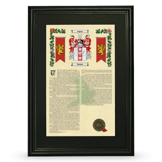 Brayne Deluxe Armorial Framed - Black