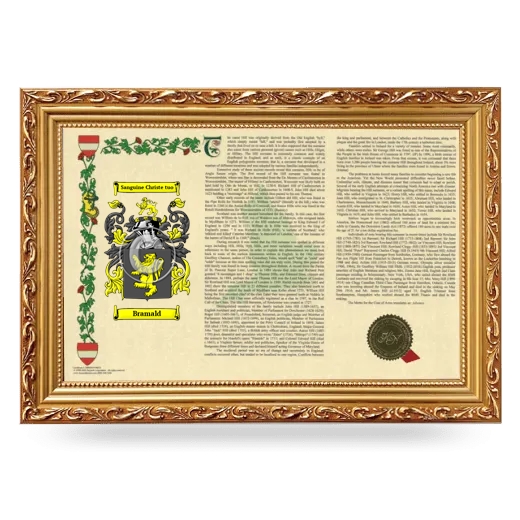 Bramald Armorial Landscape Framed - Gold