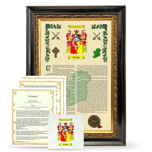 Brangan Framed Armorial, Symbolism and Large Tile - Heirloom