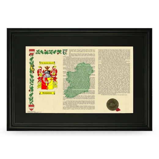 Brannaman Deluxe Armorial Landscape Framed- Black