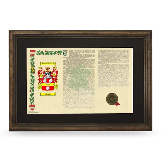 Lebrado Deluxe Armorial Landscape Framed - Brown