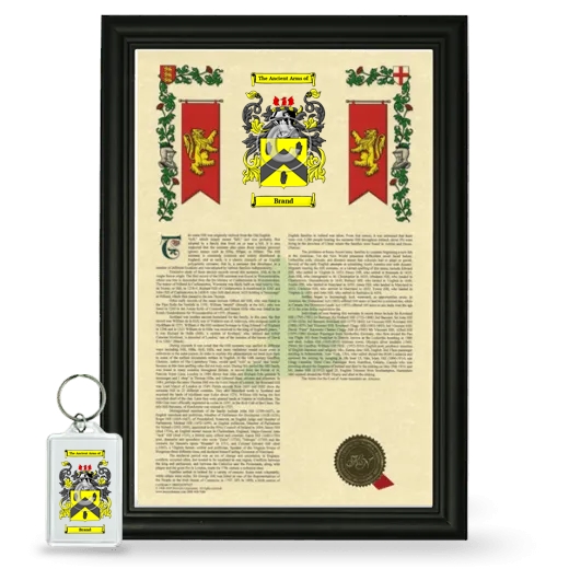 Brand Framed Armorial History and Keychain - Black