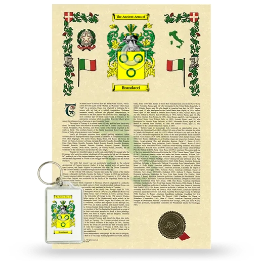 Brandacci Armorial History and Keychain Package