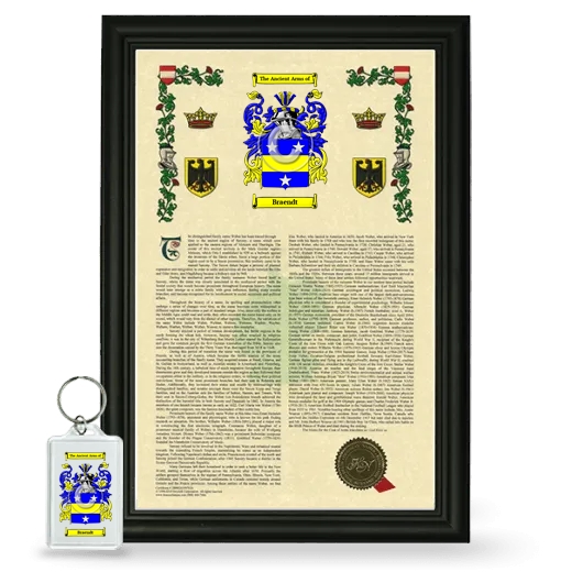 Braendt Framed Armorial History and Keychain - Black