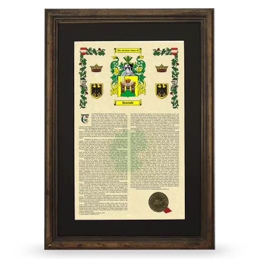 Braende Deluxe Armorial Framed - Brown