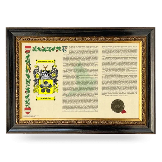 Brailsfithy Armorial Landscape Framed - Heirloom