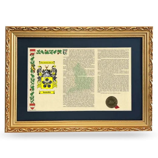 Bralesfith Deluxe Armorial Landscape Framed - Gold