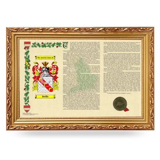 Brellis Armorial Landscape Framed - Gold