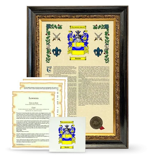 Brasier Framed Armorial, Symbolism and Large Tile - Heirloom