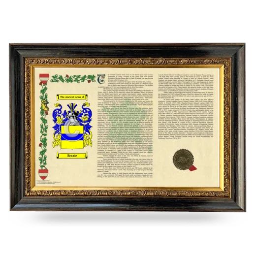 Brazie Armorial Landscape Framed - Heirloom