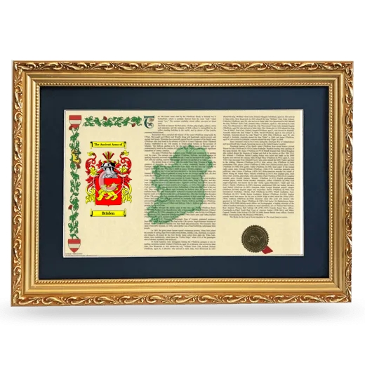 Brislen Deluxe Armorial Landscape Framed - Gold