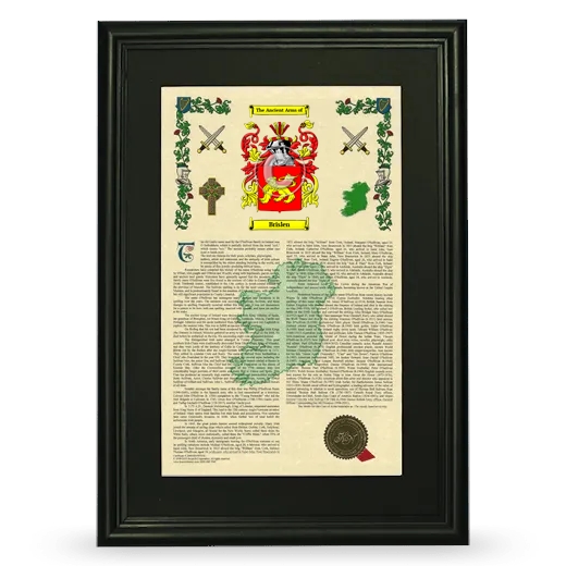 Brislen Deluxe Armorial Framed - Black