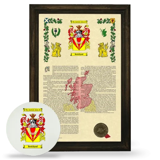Breichynd Framed Armorial History and Mouse Pad - Brown
