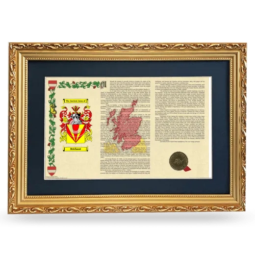 Brichant Deluxe Armorial Landscape Framed - Gold