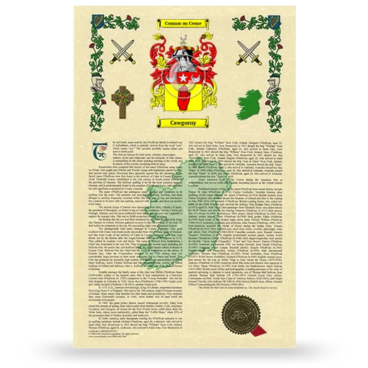 Cawgorny Armorial History with Coat of Arms