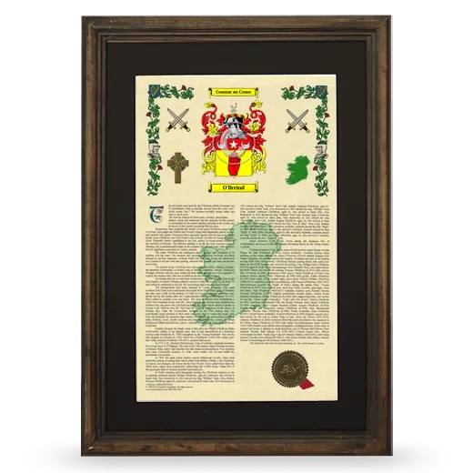 O'Breind Deluxe Armorial Framed - Brown