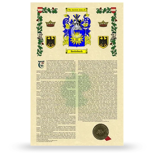 Breitebuch Armorial History with Coat of Arms