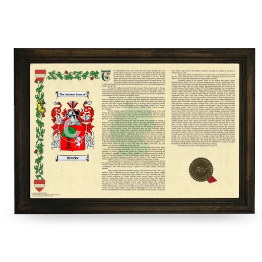 Britzke Armorial Landscape Framed - Brown