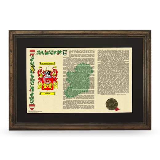 Brenyn Deluxe Armorial Landscape Framed - Brown