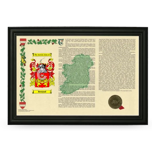 Brenynd Armorial Landscape Framed - Black