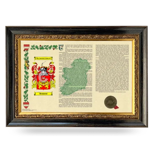 Broment Armorial Landscape Framed - Heirloom