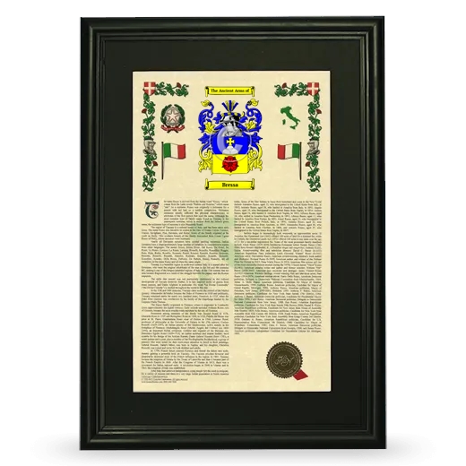 Bressa Deluxe Armorial Framed - Black