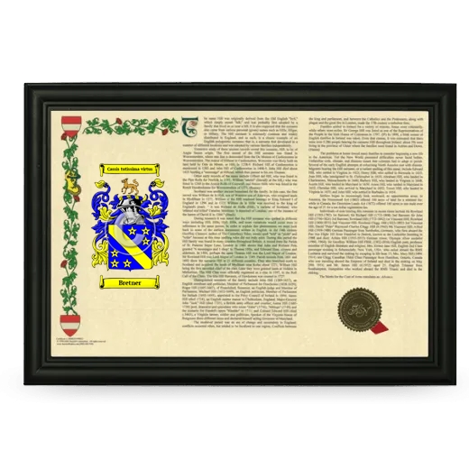 Bretner Armorial Landscape Framed - Black