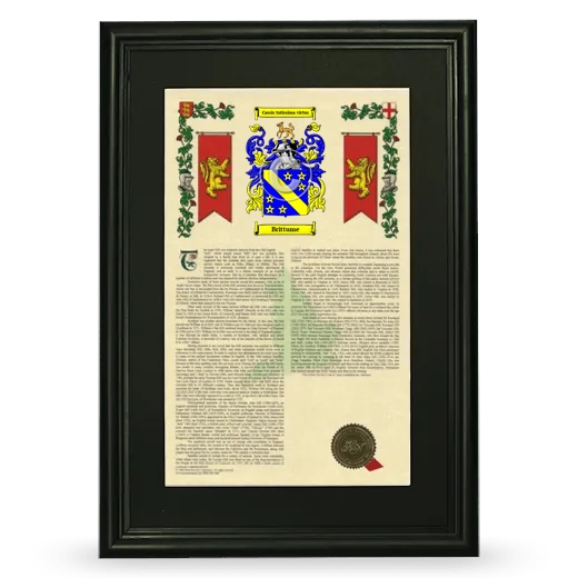 Brittume Deluxe Armorial Framed - Black