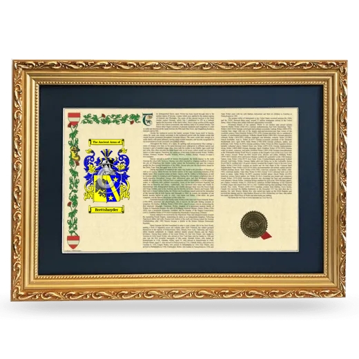 Brettshnyder Deluxe Armorial Landscape Framed - Gold